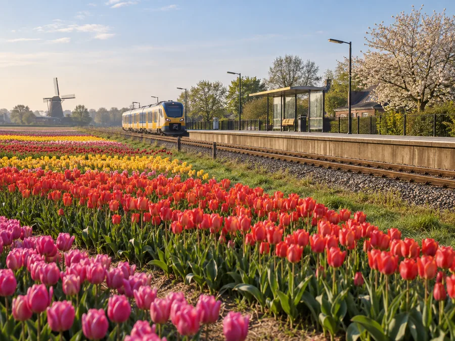 Bloembollenvelden bij Hillegom
