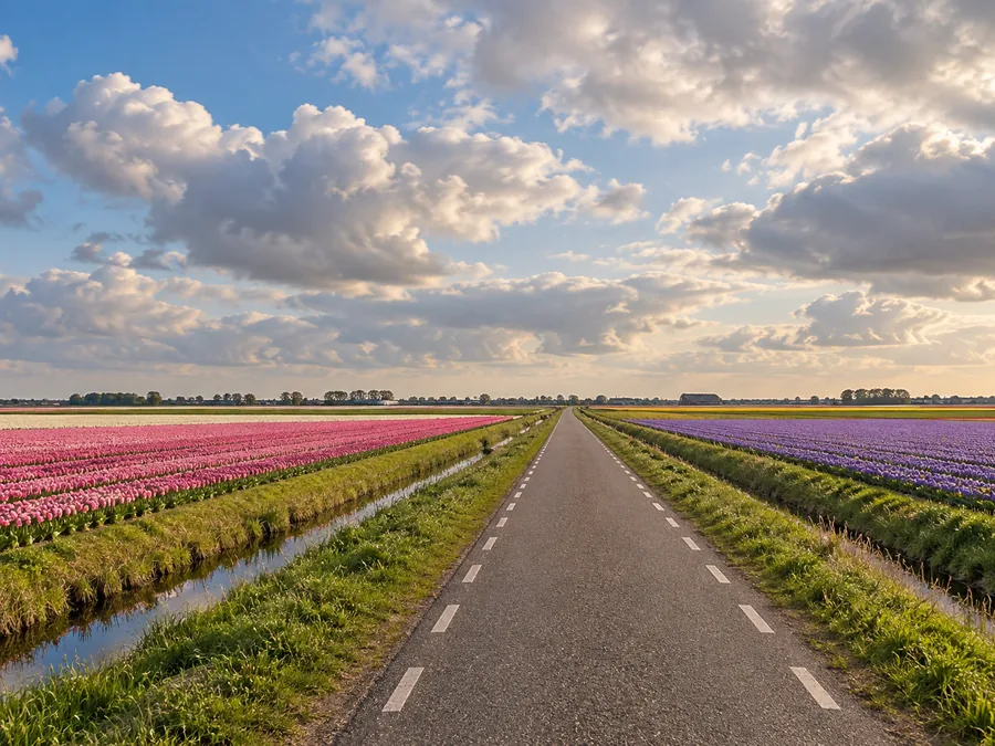 Bloembollenvelden bij Anna Paulowna in de Kop van Noord-Holland
